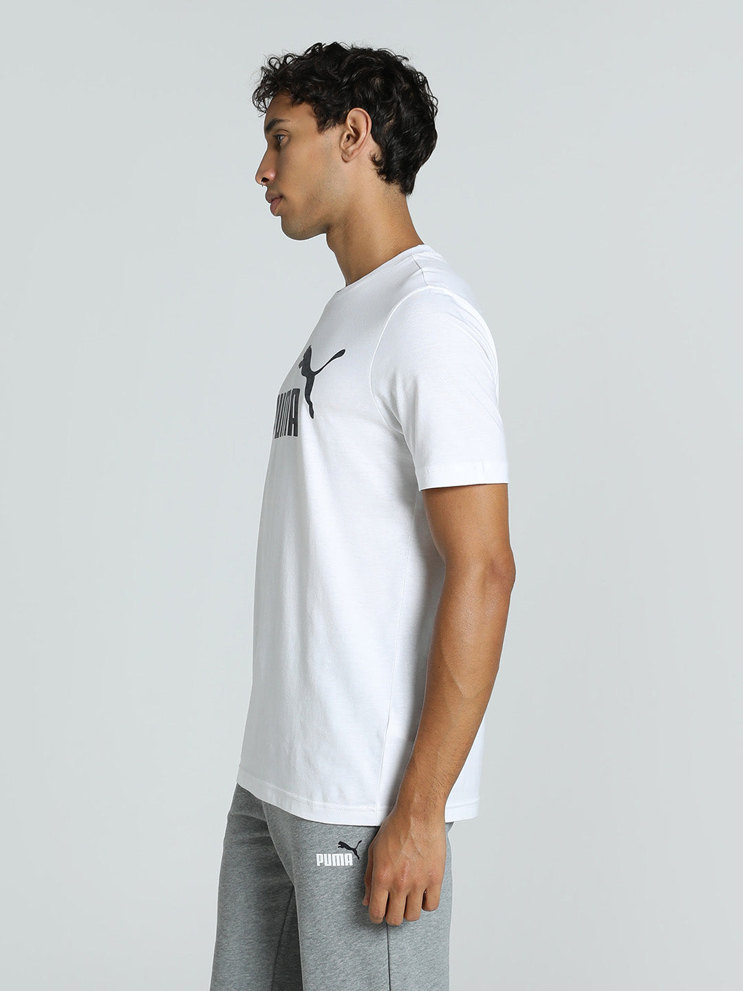 Mens White Casual Regular Fit Half Sleeves Tshirt