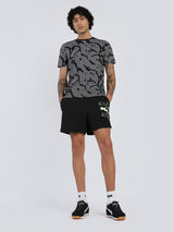 Mens Black Casual Regular Fit Half Sleeves Tshirt