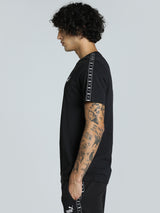 Mens Black Casual Regular Fit Half Sleeves Tshirt