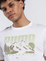 Mens White Casual Regular Fit Half Sleeves Tshirt