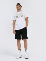 Mens White Casual Regular Fit Half Sleeves Tshirt