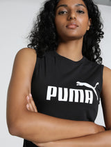 Womens Black Casual Solid Sleeveless Top