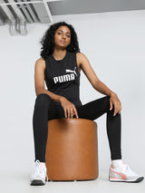Womens Black Casual Solid Sleeveless Top