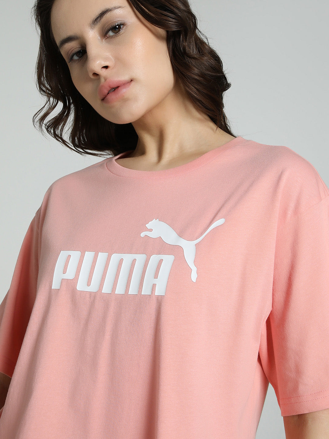 Womens Pink Casual Regular Fit Half Sleeves Tshirt