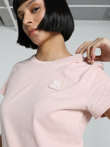 Womens Pink Casual Regular Tshirt