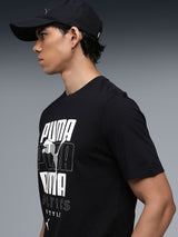 Mens Black Casual Regular Fit Half Sleeves Tshirt