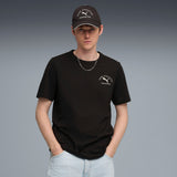 Mens Black Casual Regular Half Sleeves Tshirt