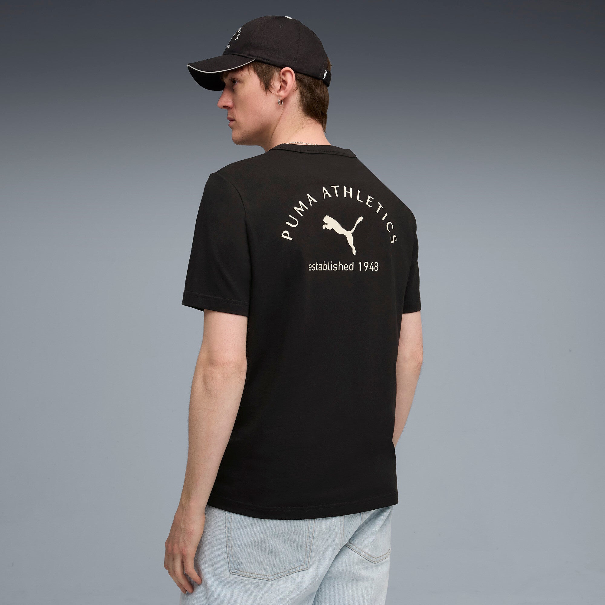 Mens Black Casual Regular Half Sleeves Tshirt