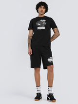 Mens Black Casual Regular Fit Half Sleeves Tshirt