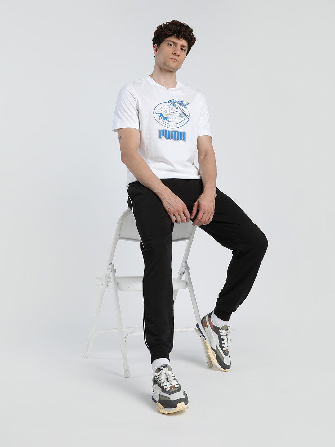 Mens White Casual Regular Fit Half Sleeves Tshirt