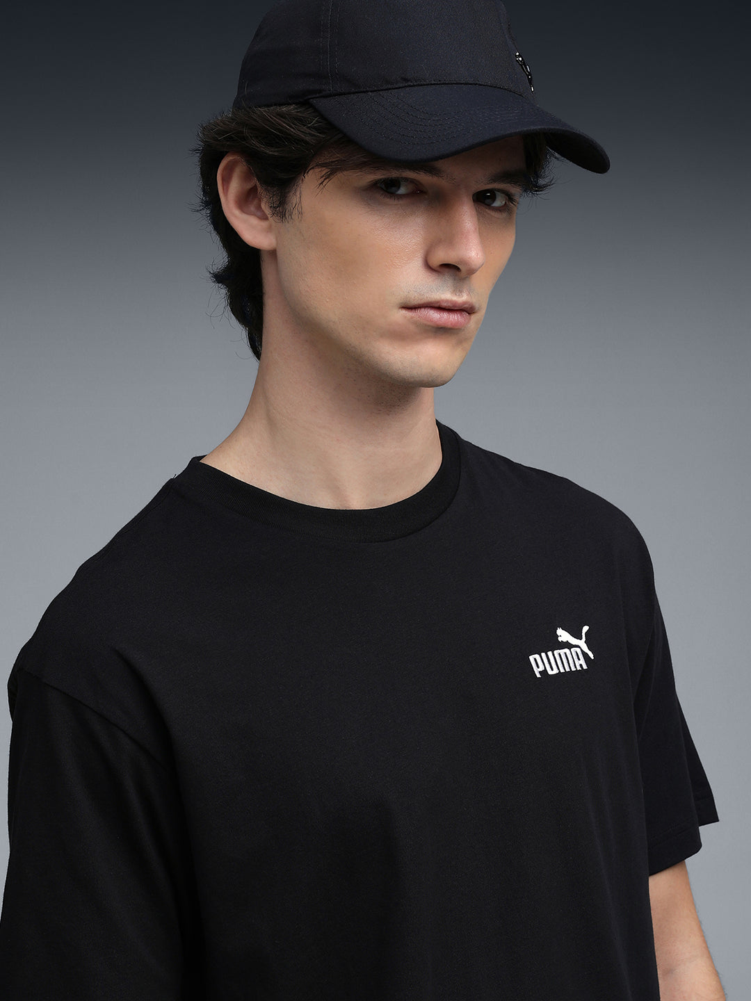 Mens Black Casual Regular Half Sleeves Tshirt