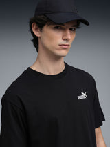 Mens Black Casual Regular Half Sleeves Tshirt
