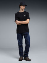 Mens Black Casual Regular Half Sleeves Tshirt