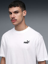 Mens White Casual Regular Half Sleeves Tshirt