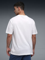 Mens White Casual Regular Half Sleeves Tshirt
