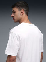 Mens White Casual Regular Half Sleeves Tshirt