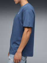 Mens Blue Casual Regular Fit Half Sleeves Tshirt