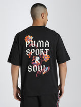Mens Black Casual Oversized Half Sleeves Tshirt