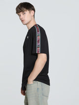 Mens Black Casual Regular Fit Half Sleeves Tshirt