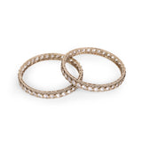 Women's Fabulous Oval Shape Stone Antique Gold Plated Bangles - Set of 2