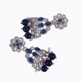 Women's and Girls Graceful Round and Leaf Shape Silver Plated Dangle Earring