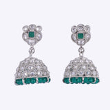 Women's and Girls Stylish Round Shape Silver Plated Jhumki Earring