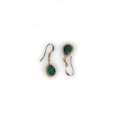 Women's Charming Oval Shape Green Crystal Gold Plated Matinee Necklace Set(Mala)