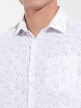 Men's Blue Formal Self Design Full Sleeves Shirt