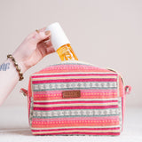 Women's Multicolor Boho Blush Essential Pouch - Set of 3