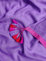 Women's Purple Cotton Saree