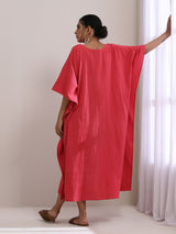 Women's Pink Casual Textured Dress