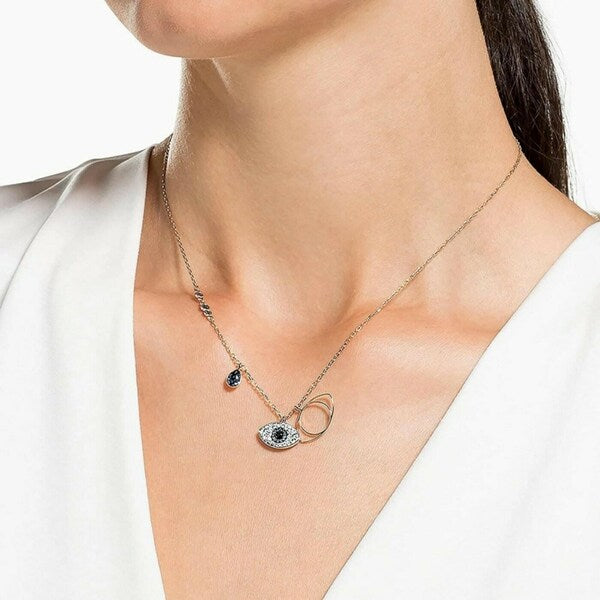 Women's Sapphire Evil Eye Necklace
