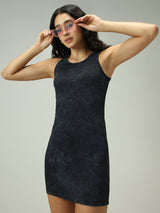 Women's Grey Casual Bodycon Solid Dress
