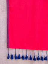Women's Purple Cotton Blend Saree