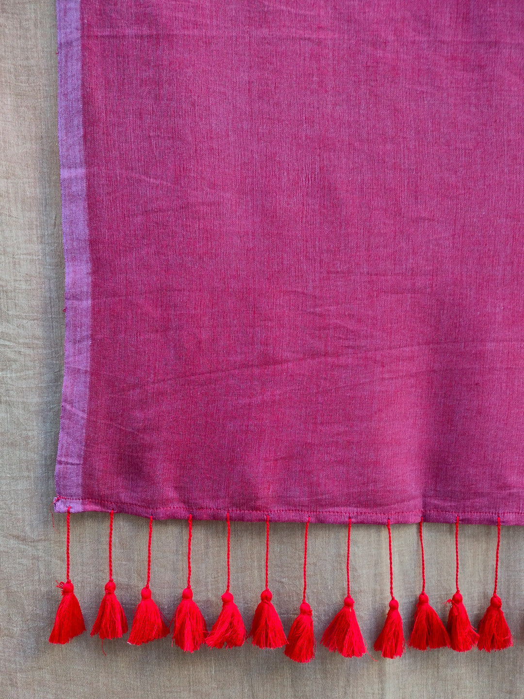 Women's Purple Cotton Blend Saree
