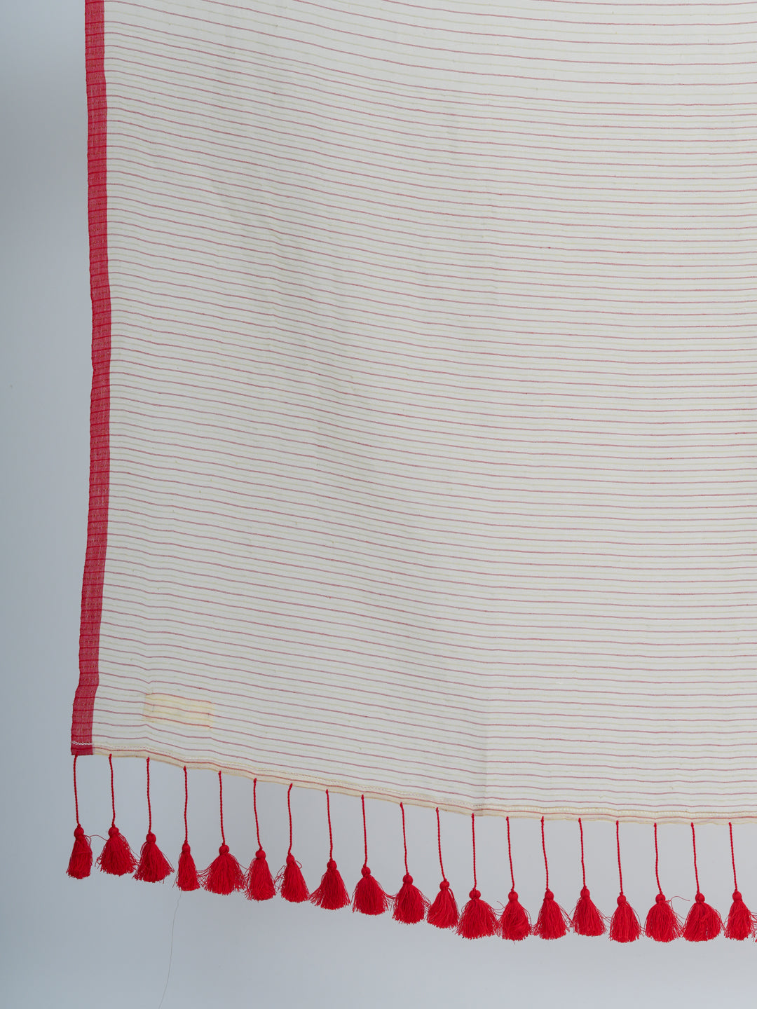 Women's Off White Casual Cotton Blend Saree