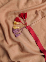 Women's Beige Mul Cotton Saree