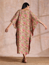 Women's Beige Casual Printed Dress