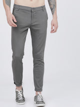 Men's Slim Fit Solid Mid Rise Chinos