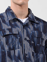 Men's Black Casual Printed Full Sleeves Shirt