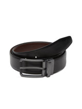 Men's Black Casual Solid Leather Belt