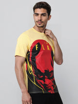 Men's Slim Fit Flash Printed Round Neck Tshirt