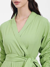 Women's Casual A-Line V-Neck Long Sleeves Maxi Dresses