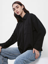 Women's Casual Regular Fit Solid Full Sleeves Shirt