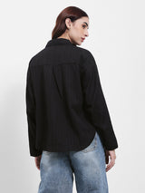 Women's Casual Regular Fit Solid Full Sleeves Shirt