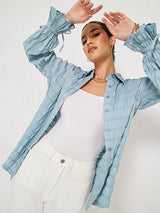 Women's Casual Regular Fit Solid Full Sleeves Shirt