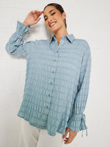 Women's Casual Regular Fit Solid Full Sleeves Shirt