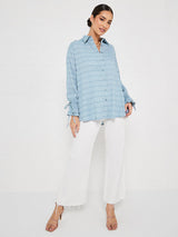 Women's Casual Regular Fit Solid Full Sleeves Shirt