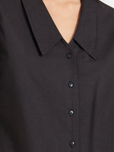 Women's Black Casual Regular Fit Solid Half Sleeves Shirt