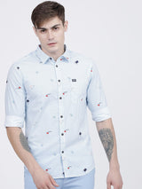 Men's Slim Fit Striped Full Sleeves Cutaway Collar Casual Shirt